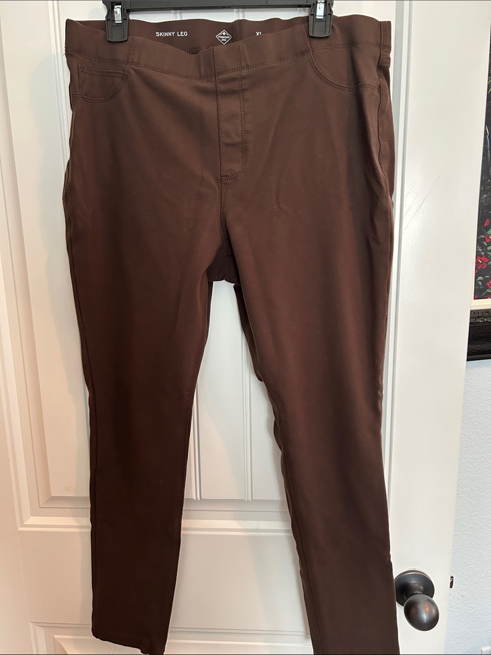 Skinny Leg Brown Pants